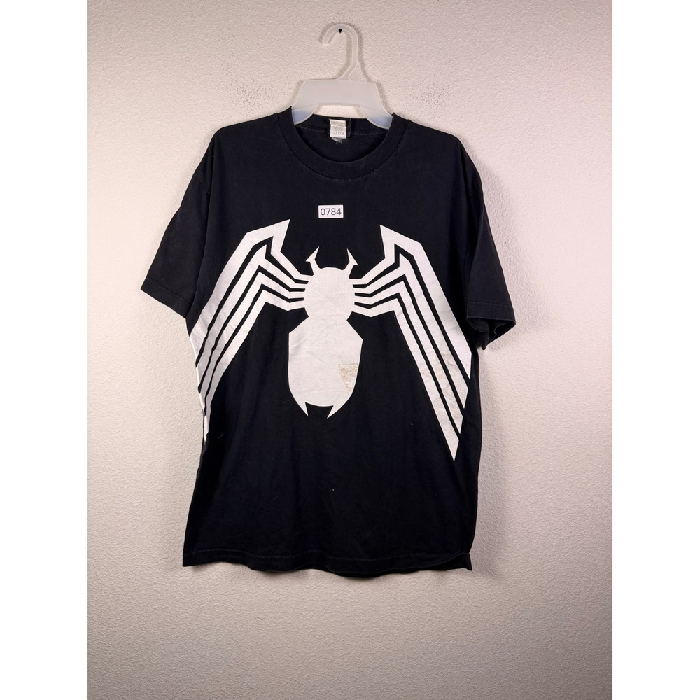 Marvel Venom Spider Logo Graphic T-Shirt Mad Engine Black Mens Large L